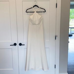 Lulus White Halter Maxi / Bridal Gown